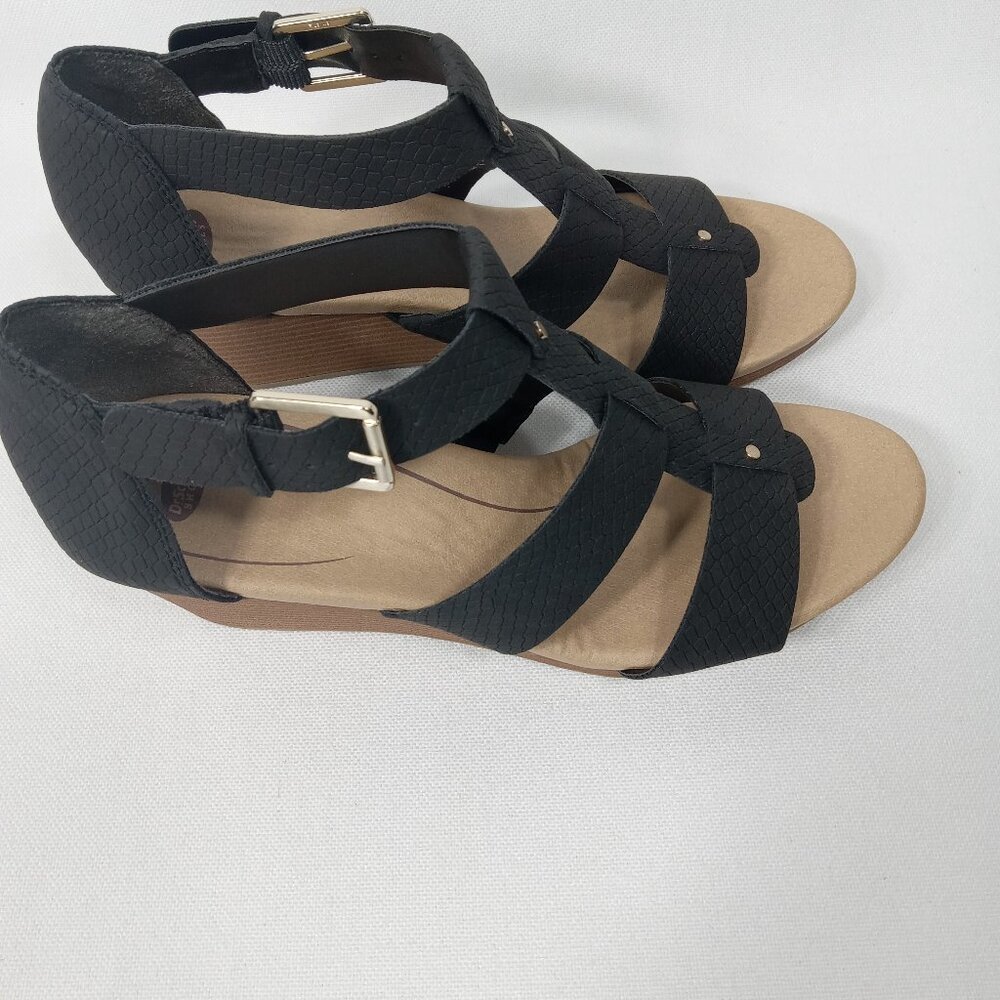 Dr.Scholls Women's Barton Wedge Black Sandals Size 8.5 - Picture 10 of 14